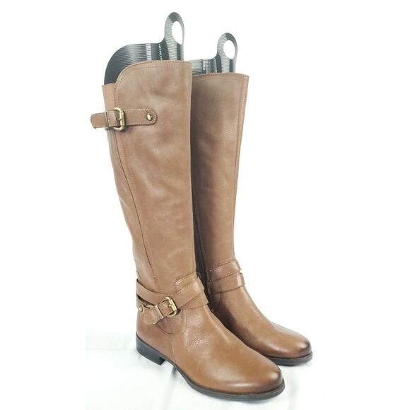 Naturalizer Brown leather low heel Boots w buckle top&ankle sz 6M inside zipper - Picture 6 of 15